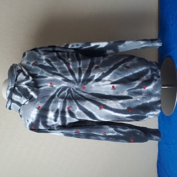 Eighty Eight brand medium tie dyed with roses hoodie men's unisex - Picture 2 of 10